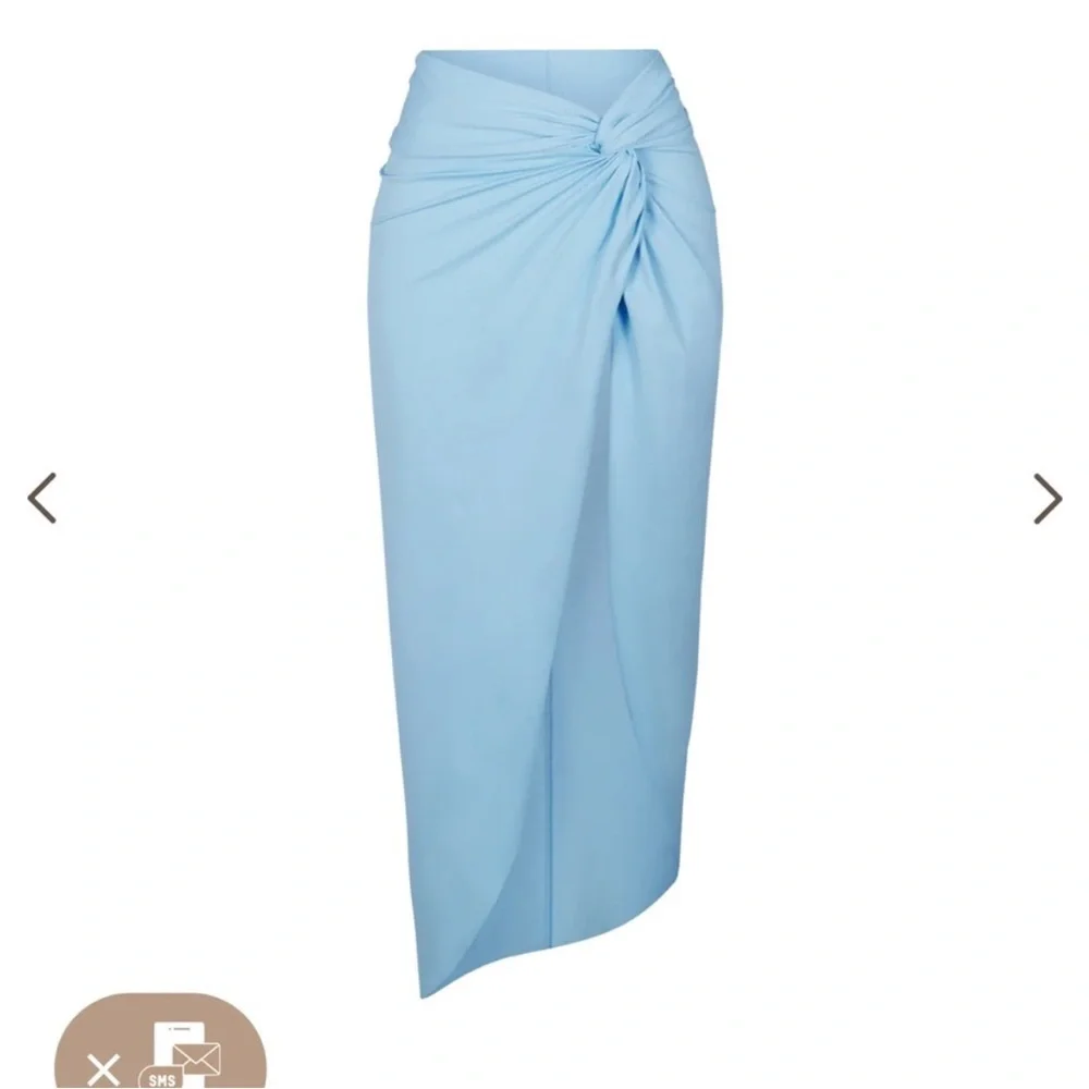 SKIMS Recycled Sarong Skirt Cover up Blue XL